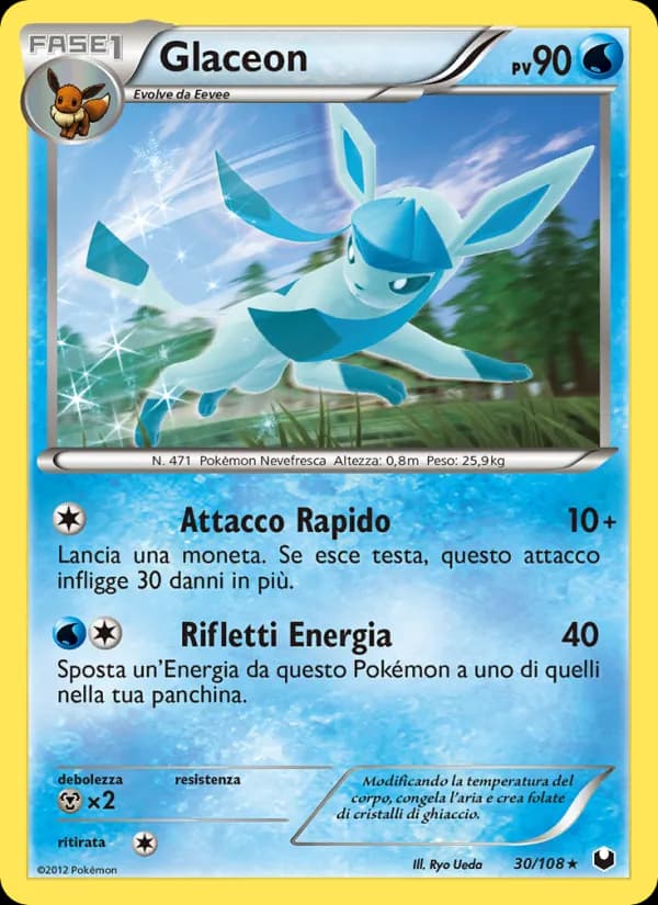 Glaceon card in Italian