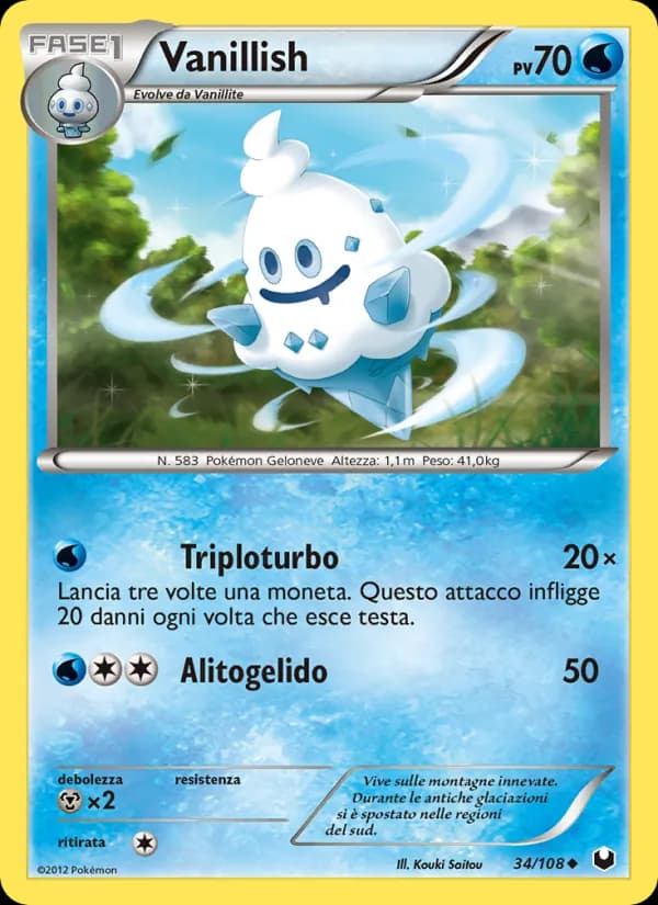 Vanillish card in Italian