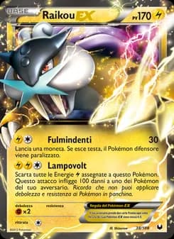 Raikou-EX card in Italian