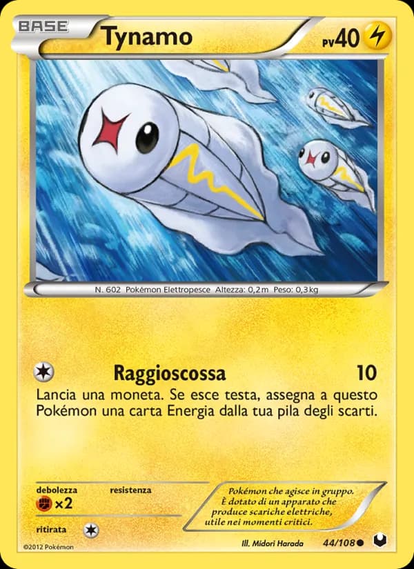 Tynamo card in Italian