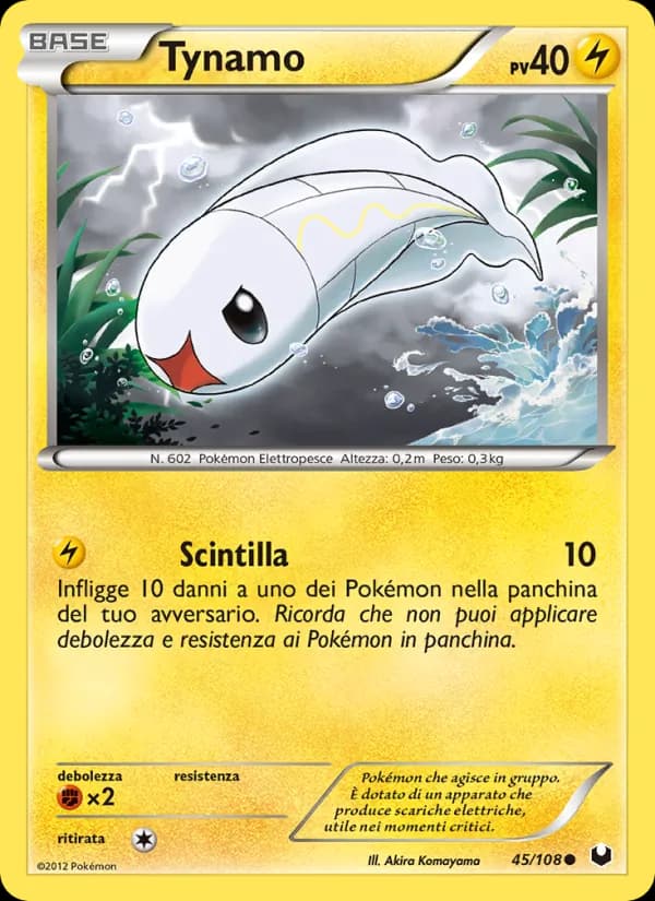 Tynamo card in Italian