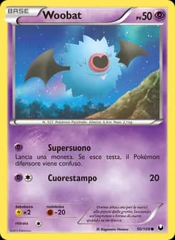 Woobat card in Italian
