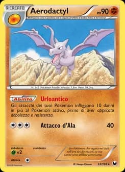 Aerodactyl card in Italian