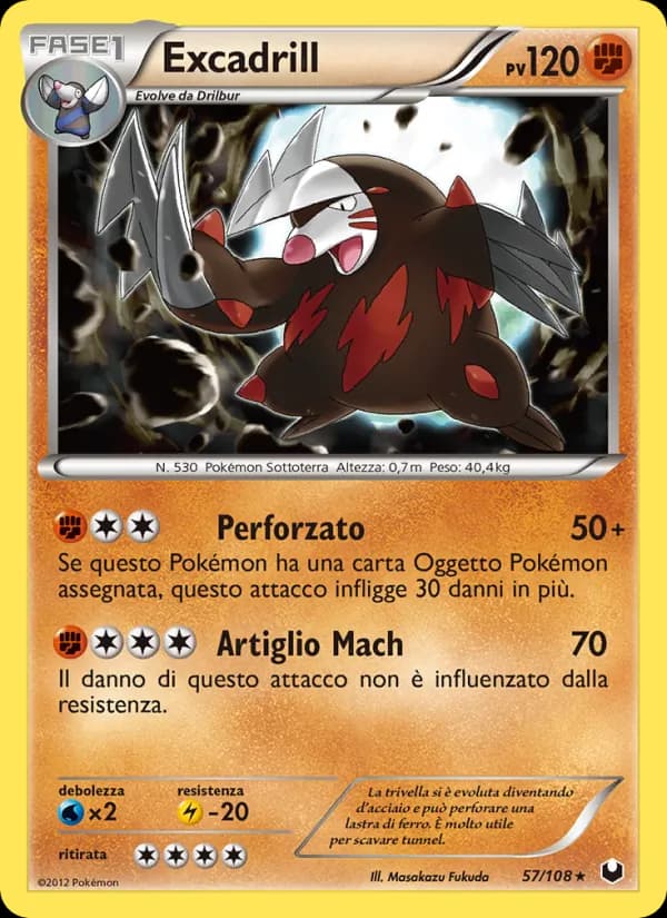 Excadrill card in Italian