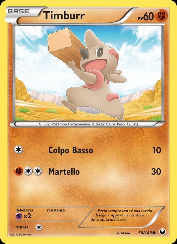 Timburr card in Italian