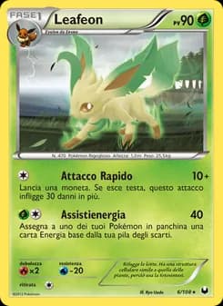 Leafeon card in Italian