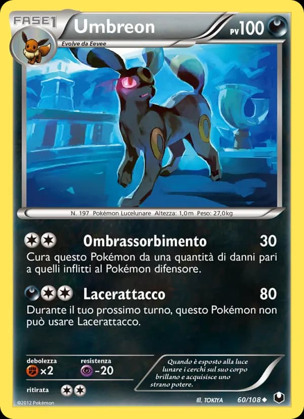 Umbreon card in Italian
