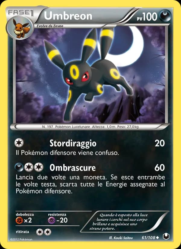 Umbreon card in Italian