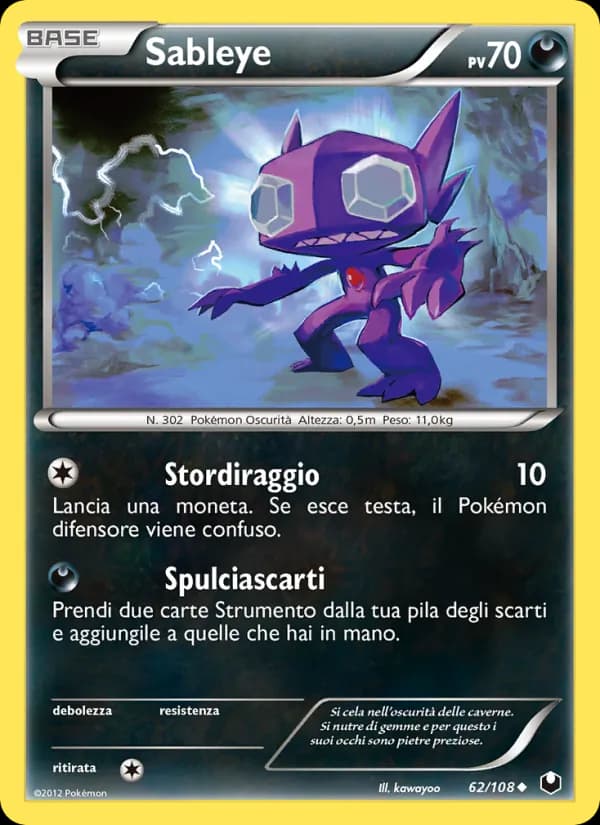 Sableye card in Italian