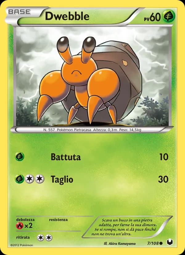 Dwebble card in Italian
