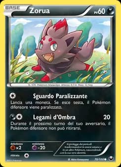 Zorua card in Italian
