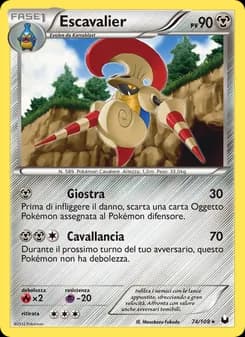 Escavalier card in Italian