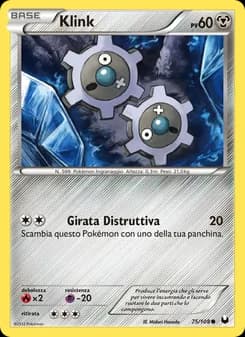 Klink card in Italian