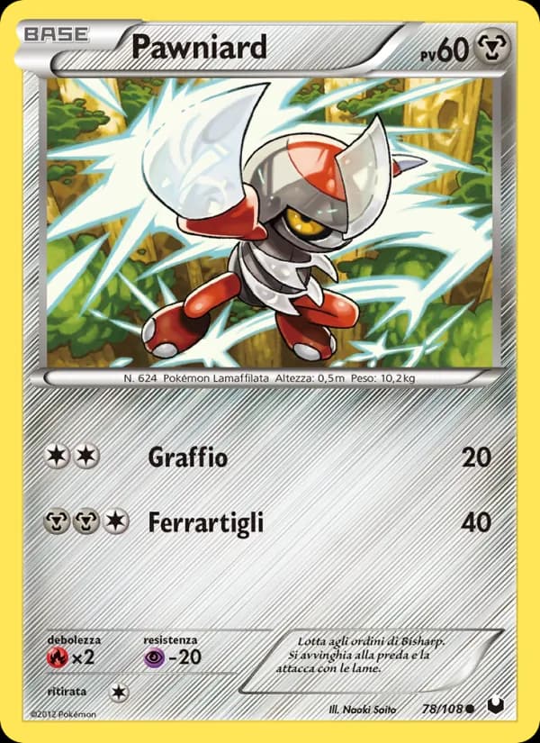 Pawniard card in Italian