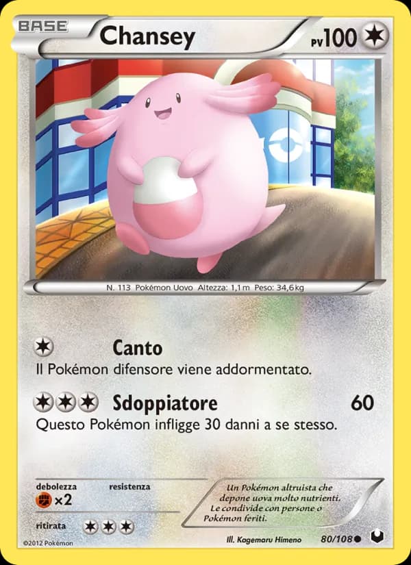 Chansey card in Italian