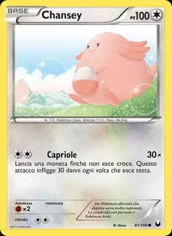 Chansey card in Italian
