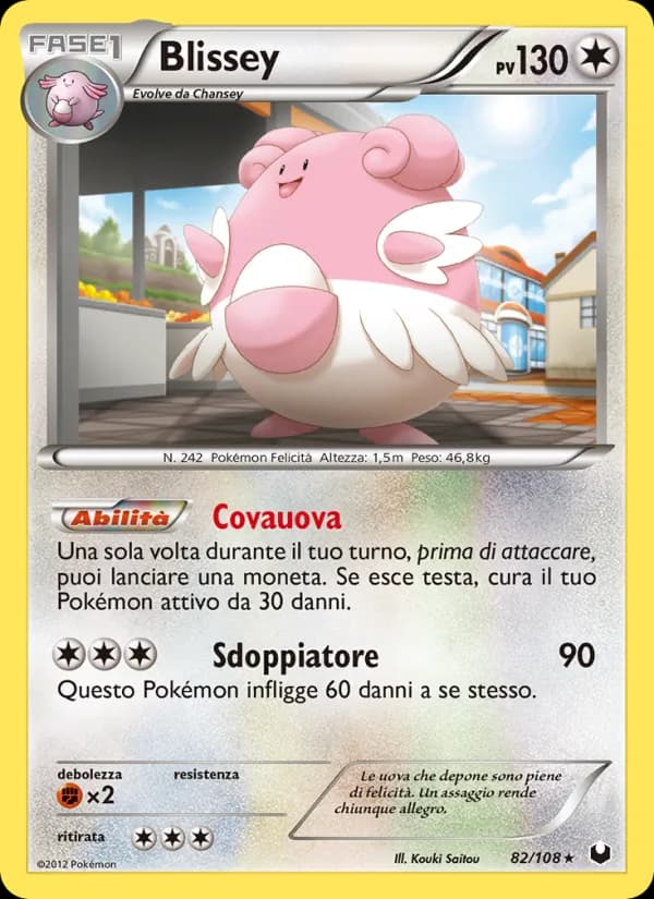 Blissey card in Italian