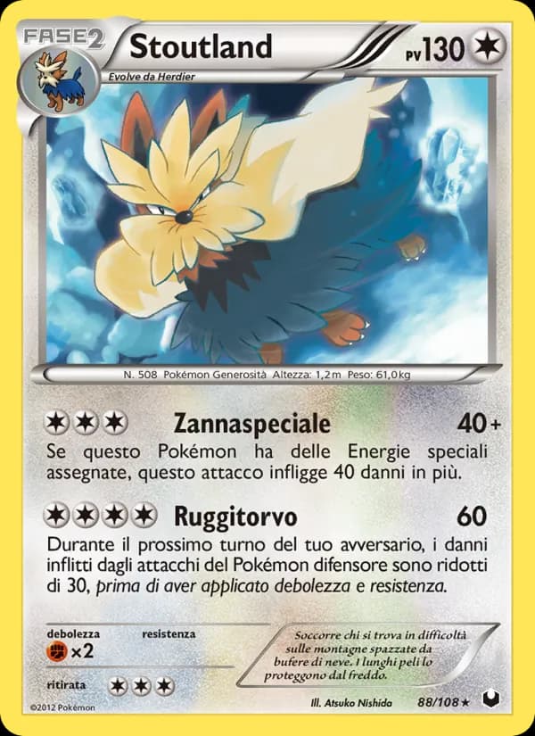 Stoutland card in Italian