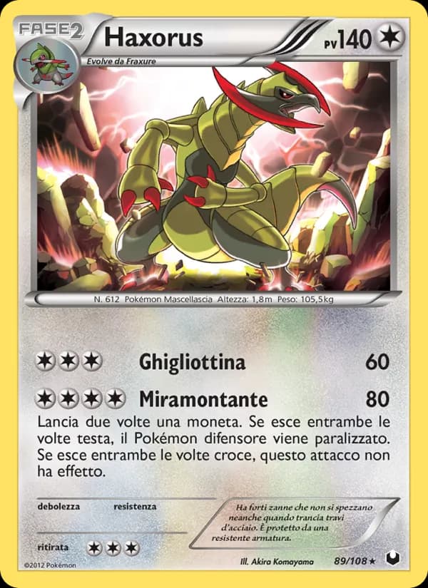 Haxorus card in Italian