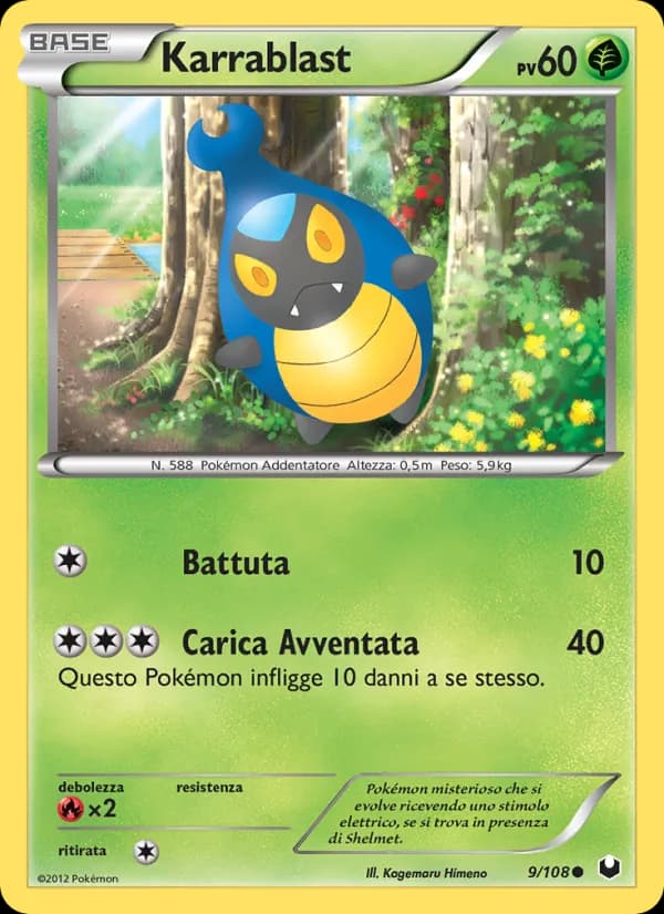 Karrablast card in Italian
