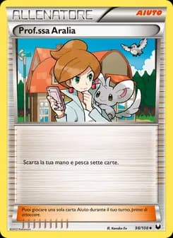 Prof.ssa Aralia card in Italian