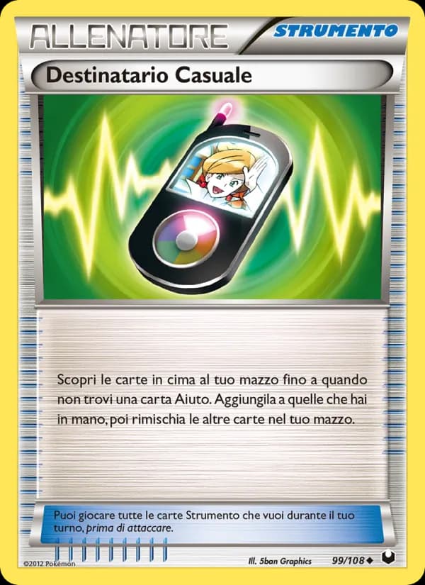 Destinatario Casuale card in Italian