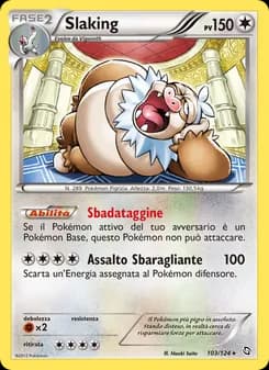 Slaking card in Italian