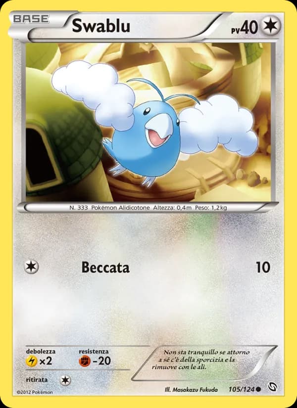 Swablu card in Italian