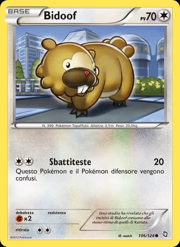 Bidoof card in Italian