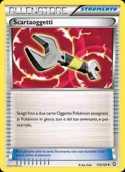Scartaoggetti card in Italian