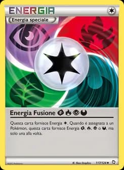 Energia Fusione GrassFirePsychicDarkness card in Italian