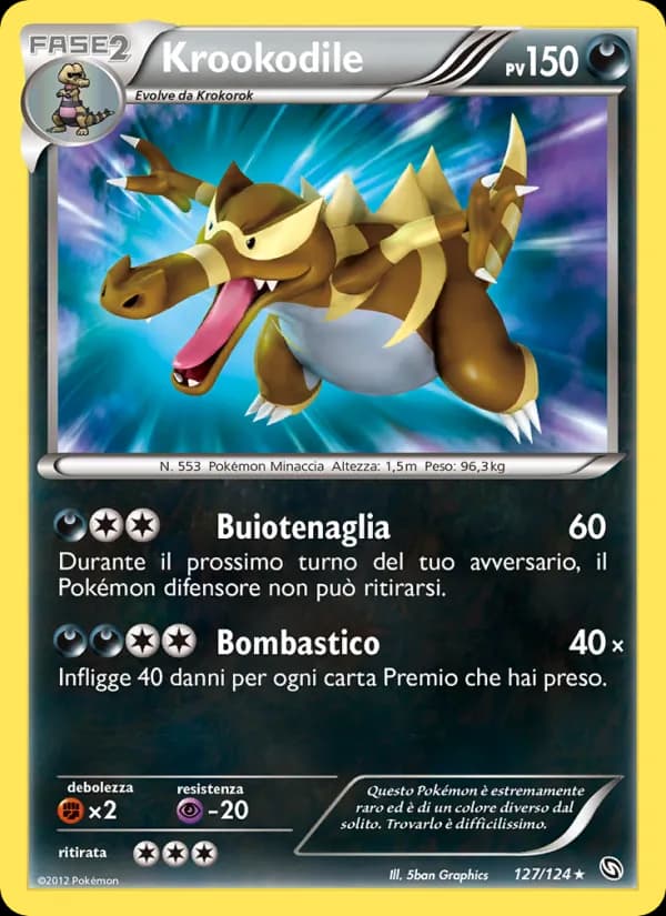 Krookodile card in Italian