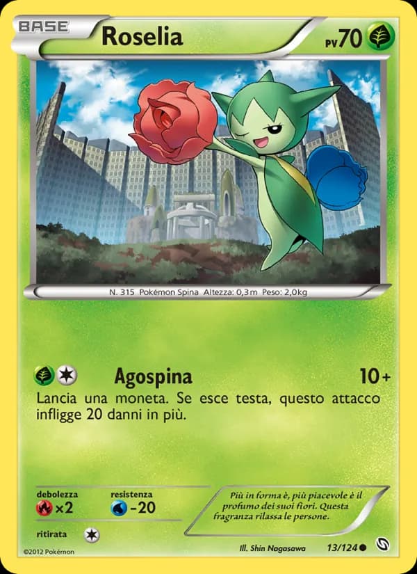Roselia card in Italian