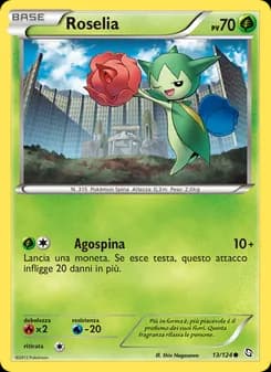 Roselia card in Italian