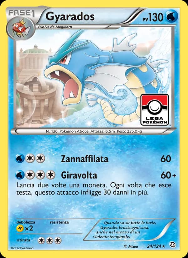 Gyarados card in Italian