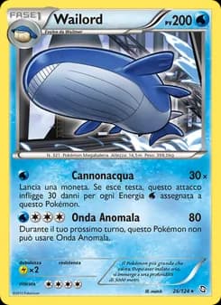 Wailord card in Italian