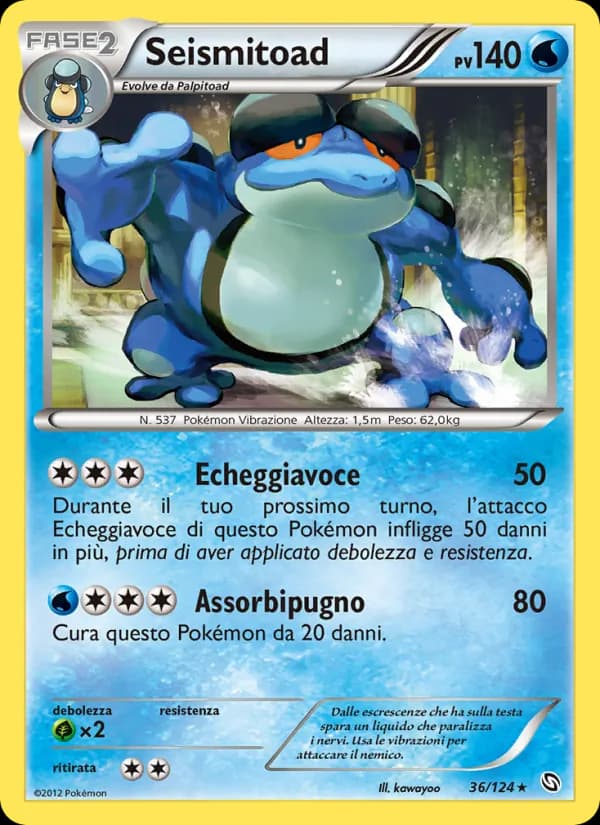 Seismitoad card in Italian