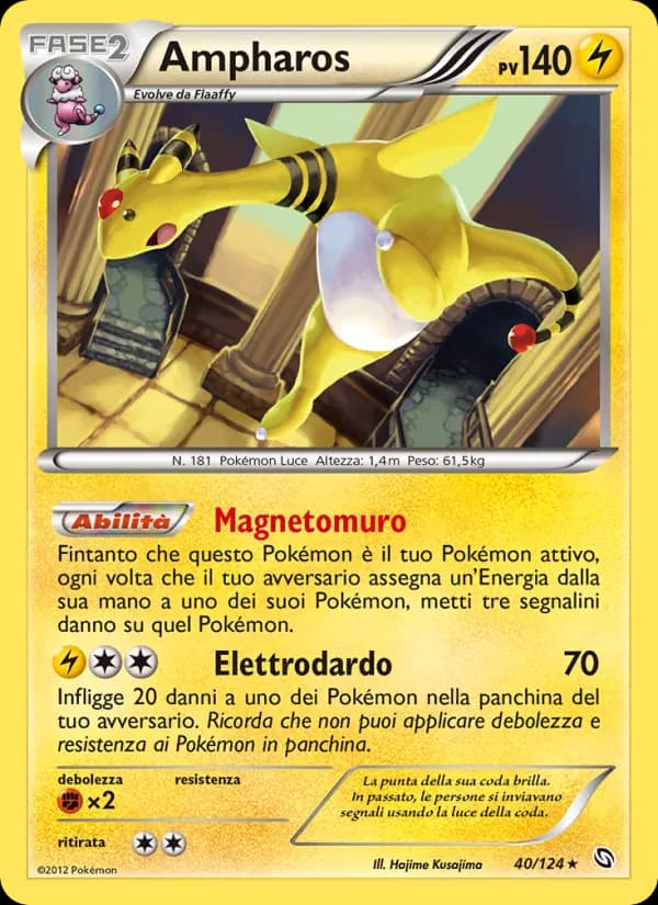 Ampharos card in Italian