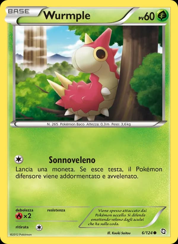 Wurmple card in Italian