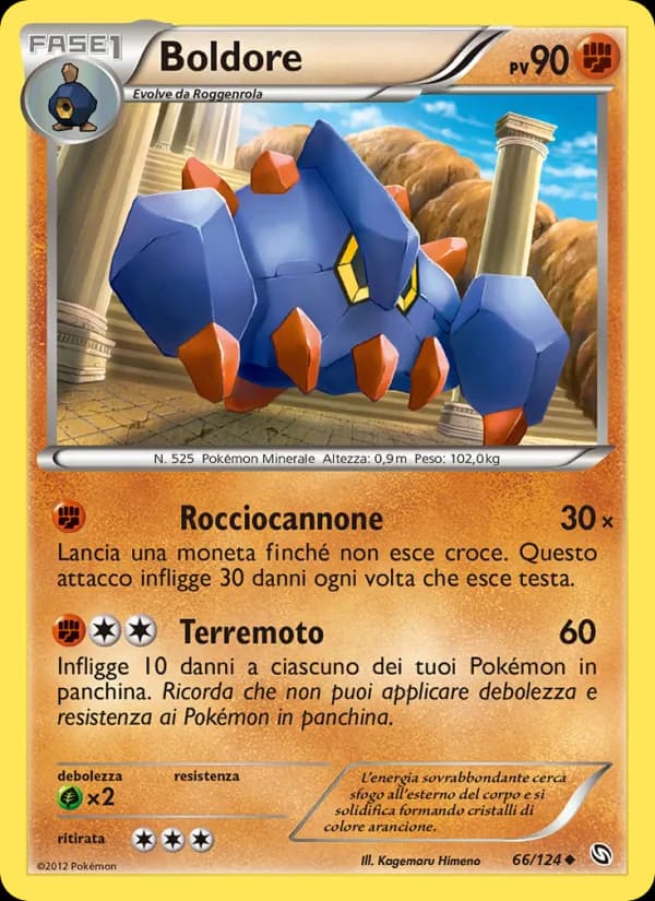 Boldore card in Italian