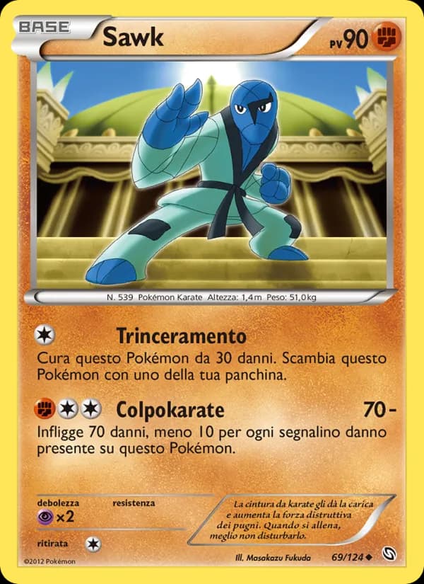Sawk card in Italian