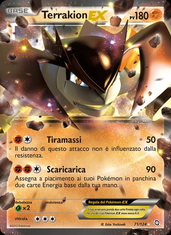 Terrakion-EX card in Italian