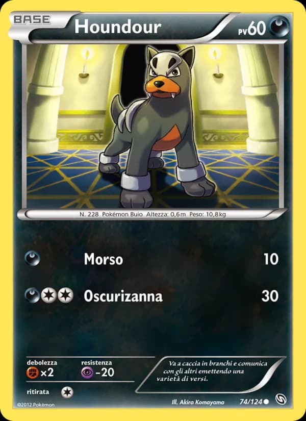 Houndour card in Italian
