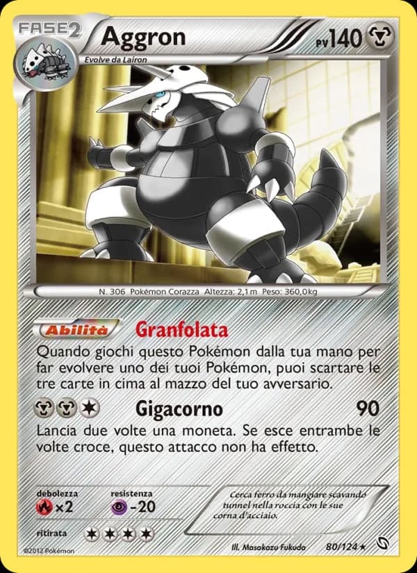 Aggron card in Italian