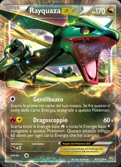 Rayquaza-EX card in Italian