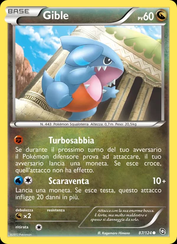 Gible card in Italian