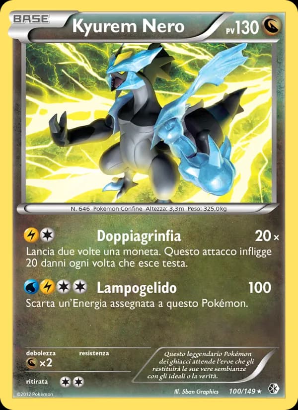 Kyurem Nero card in Italian