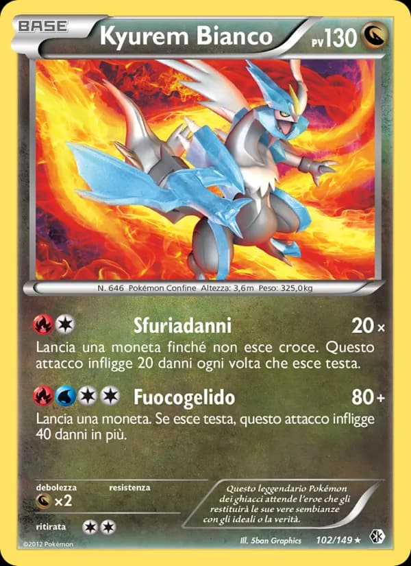 Kyurem Bianco card in Italian