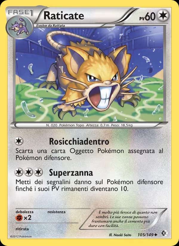 Raticate card in Italian