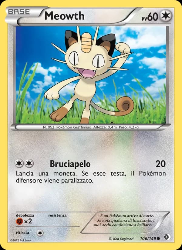 Meowth card in Italian